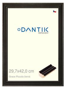 DANTIK rám na obraz 29,7x42 | Grace Piccola černá (Plexi Čiré)