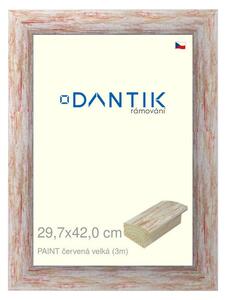 DANTIK rám na obraz 29,7x42 | PAINT červená velká (Plexi Čiré)