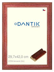 DANTIK rám na obraz 29,7x42 | LYON červená (Plexi Čiré)