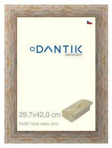 DANTIK rám na obraz 29,7x42 | PAINT žlutá velká (Plexi Čiré)