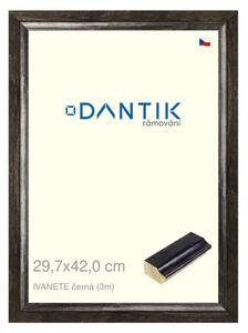 DANTIK rám na obraz 29,7x42 | IVANETE černá (Plexi Čiré)
