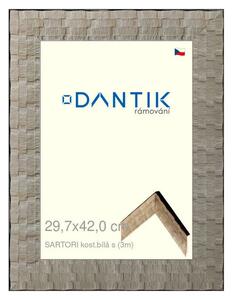 DANTIK rám na obraz 29,7x42 | SARTORI kost.bílá s (Plexi Čiré)