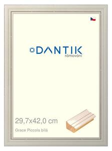 DANTIK rám na obraz 29,7x42 | Grace Piccola bílá (Plexi Čiré)