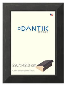 DANTIK rám na obraz 29,7x42 | Caa Decapato černá (Plexi Čiré)