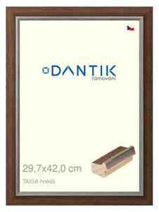 DANTIK rám na obraz 29,7x42 | TAIGA hnědá (Plexi Čiré)