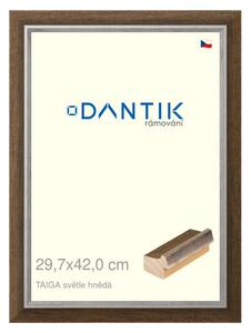 DANTIK rám na obraz 29,7x42 | TAIGA sv.hnědá (Plexi Čiré)