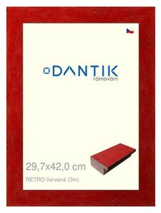 DANTIK rám na obraz 29,7x42 | RETRO červená (Plexi Čiré)