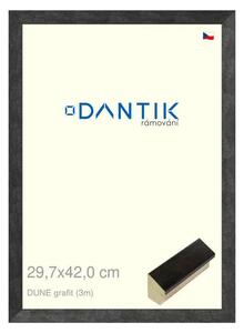 DANTIK rám na obraz 29,7x42 | DUNE grafit (Plexi Čiré)