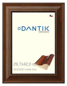 DANTIK rám na obraz 29,7x42 | DESCENT hnědá (Plexi Čiré)