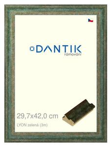 DANTIK rám na obraz 29,7x42 | LYON zelená (Plexi Čiré)