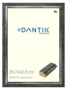 DANTIK rám na obraz 29,7x42 | IVANETE zelená (Plexi Čiré)