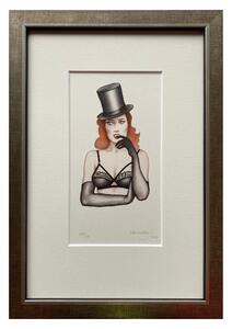 Jelenová Veronika - Burleska černý klobouk | 21.1x29.6