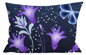 Obliečka na vankúš z mikrovlákna VIOLET BUTTERFLY 50x70 cm, tmavomodrý