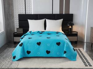 Prehoz na posteľ CORAZON modrý Rozmer: 220 x 240 cm