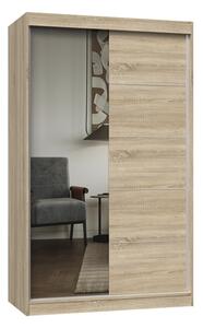 TP Living Šatní skříň Iga 120 cm se zrcadlem dub Sonoma