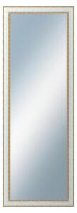 DANTIK - Zrkadlo v rámu, rozmer s rámom 50x140 cm z lišty DOPRODEJMETAL bielozlatá (3023)