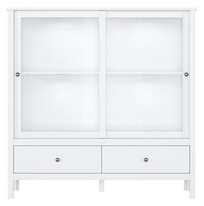 Vitrína Olje 2W2S N - biela