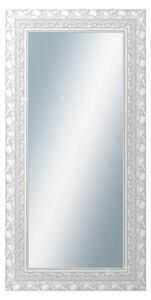 DANTIK - Zrkadlo v rámu, rozmer s rámom 60x120 cm z lišty ROKOKO strieborná hádzaná (2881)