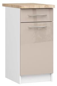 Ak furniture Kuchyňská skříňka Olivie S 40 cm 1D 1S bílá/cappuccino