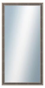 DANTIK - Zrkadlo v rámu, rozmer s rámom 60x120 cm z lišty TOOTH malá striebornočierna (3164)