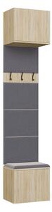 TP Living Předsíňová stěna HAGA 1W 50 cm dub Sonoma