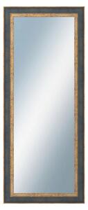 DANTIK - Zrkadlo v rámu, rozmer s rámom 50x120 cm z lišty ZVRATNÁ modrozlatá plast (3068)