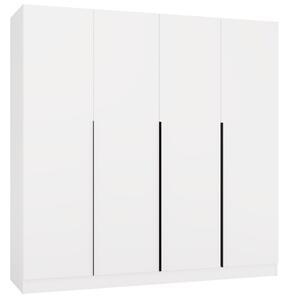 TP Living Šatní skříň Senso 4D 200 cm bílá/černá
