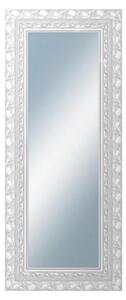 DANTIK - Zrkadlo v rámu, rozmer s rámom 50x120 cm z lišty ROKOKO strieborná hádzaná (2881)