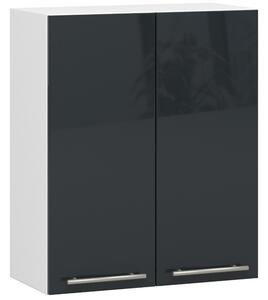 Ak furniture Závěsná kuchyňská skříňka Olivie W 60 cm grafit/bílá
