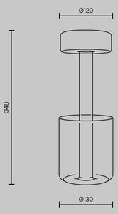 Maytoni MOD229TL-L3W3K1 - LED stmievateľná prenosná stolná lampa 3W/5V biela/čír