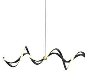 LED Luster na lanku COLIA LED/55W/230V čierna/zlatá