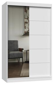 TP Living Šatní skříň se zrcadlem Iga A/C 120 cm bílá