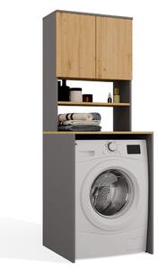 TP Living Koupelnová skříňka nad pračku Pola Multi antracit/dub Artisan