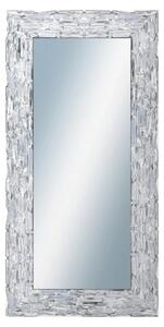 DANTIK - Zrkadlo v rámu, rozmer s rámom 50x100 cm z lišty Travertino strieborné (2893)