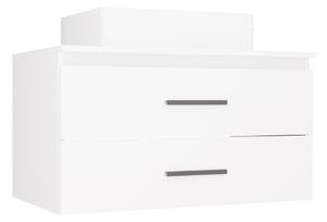TP Living Závěsná skříňka s deskou a umyvadlem Nel 2S 80 cm bílá