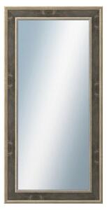 DANTIK - Zrkadlo v rámu, rozmer s rámom 50x100 cm z lišty TOOTH zlatá čierna (2780)