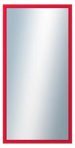DANTIK - Zrkadlo v rámu, rozmer s rámom 50x100 cm z lišty BOX červená morená (1750)