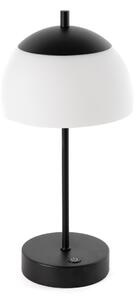 Moderná stolná lampa čierna s opálovým sklom vrátane LED 3-stupňového stmievača - Djent