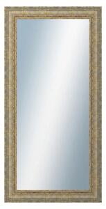 DANTIK - Zrkadlo v rámu, rozmer s rámom 50x100 cm z lišty ZVRATNÁ bielozlatá plast (3067)
