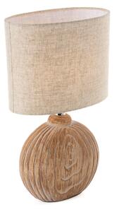 Stolná lampa v vidieckom štýle béžová s hnedou 39 cm - Djo