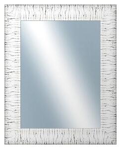 DANTIK - Zrkadlo v rámu, rozmer s rámom 80x100 cm z lišty SAUDEK biela čierne čiary (2512)