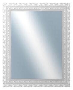 DANTIK - Zrkadlo v rámu, rozmer s rámom 80x100 cm z lišty ROKOKO strieborná hádzaná (2881)