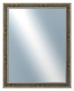 DANTIK - Zrkadlo v rámu, rozmer s rámom 80x100 cm z lišty TOOTH zlatá čierna (2780)