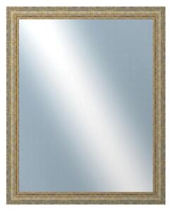 DANTIK - Zrkadlo v rámu, rozmer s rámom 80x100 cm z lišty ZVRATNÁ bielozlatá plast (3067)