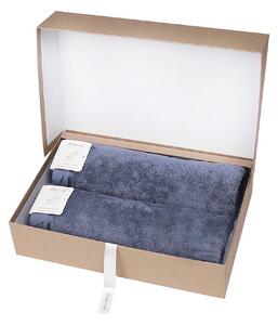 Darčekové balenie uterákov Luna modro-šedá 2 ks