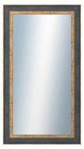 DANTIK - Zrkadlo v rámu, rozmer s rámom 50x90 cm z lišty ZVRATNÁ modrozlatá plast (3068)