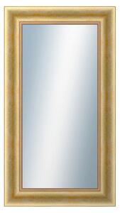 DANTIK - Zrkadlo v rámu, rozmer s rámom 50x90 cm z lišty KŘÍDLO veľké zlaté patina (2772)