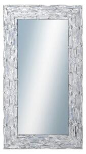 DANTIK - Zrkadlo v rámu, rozmer s rámom 50x90 cm z lišty Travertino strieborné (2893)