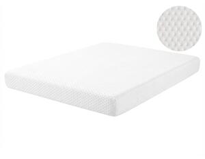 Penový matrac biely polyester 160 x 200 cm snímateľný poťah stredne tvrdý spálňa