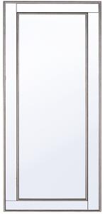 Nástenné zrkadlo strieborné a zlaté obdĺžnikové 50 x 130 cm minimalistický dizajn art deco spálňa obývacia izba